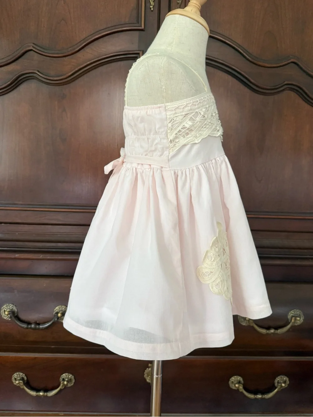 Well Dressed Wolf Daydream Dress Shorties Set 4T Pink Lace Boho